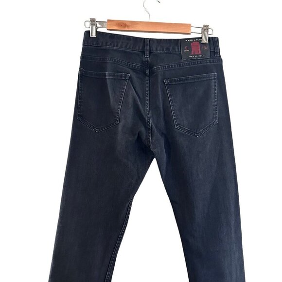 Marc Jacobs Women's Black Size 27 Medium Wash Denim Straight Slim Jeans - Picture 5 of 13